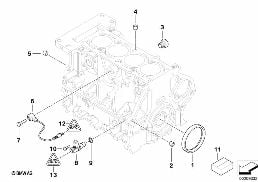 Skrzynia korbowa cylind./Elementy dod. diagram for BMW MINI R50 Cooper