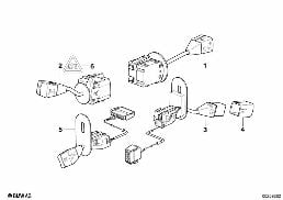 STEERING COLUMN SWITCH diagram for BMW 3 Series E36 325i
