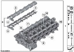 CYLINDER HEAD diagram for BMW 1 Series F21 M135i
