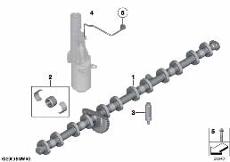 VALVE TIMING GEAR,ECCENTR.SHAFT,ACTUATOR diagram for BMW 1 Series F21 M135i