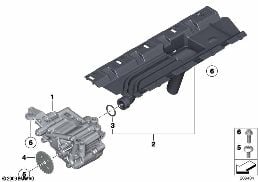 LUBRICATION SYSTEM/OIL PUMP diagram for BMW 1 Series F21 M135i