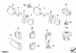 Interrupteurs divers diagram for BMW 5 Series E39 525td