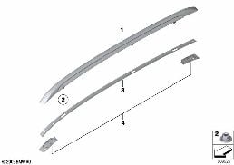 RETROFIT, ROOF RAIL diagram for BMW X1 E84 23dX