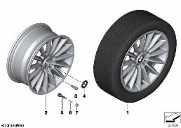 BMW LA WHEEL RADIAL SPOKE 237 - 18'' diagram for BMW 5 Series F11 LCI 520d