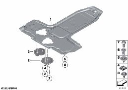 Carénage de soubassement avant diagram for BMW 7 Series F03 760LiS