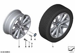 BMW LA WHEEL V-SPOKE 328 - 18'' diagram for BMW 5 Series F11 LCI 520d