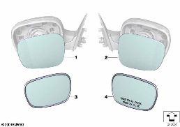 MIRROR LENS (S430A) diagram for BMW X1 E84 20i