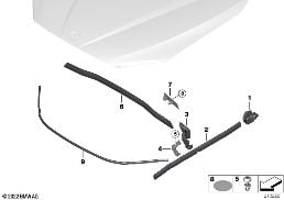 HOOD SEALS diagram for BMW X1 E84 18i