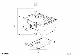 Pièces de montage de topcase 22 l diagram for BMW R 65, R 65 RT, R 80, R 80 RT (85-95) 65
