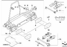 Fahrradhalter Anhängerkupplung diagram for BMW 7 Series E32 750iL