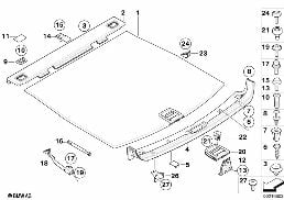 TRIM PANEL, TRUNK FLOOR diagram for BMW 5 Series E61 LCI 525d