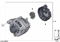 ALTERNATOR diagram for BMW 3 Series E91 LCI 320d ed