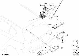 SINGLE PARTS ANTENNA diagram for BMW 1 Series E81 118i