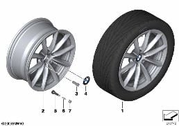 BMW LA WHEEL, V SPOKE 324 diagram for BMW X1 E84 18i