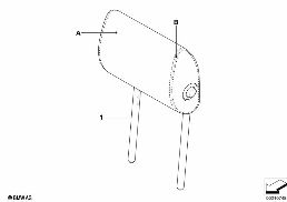พนพ.ศีรษะแบบพับได้เฉพาะรุ่น,หลังด้านข้าง diagram for BMW 3 Series E90 LCI M3