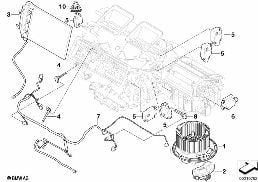 ELECTRIC PARTS FOR AC UNIT diagram for BMW X1 E84 28iX