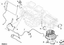 ELECTRIC PARTS FOR HEATER diagram for BMW 1 Series E82 M Coupé