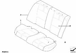 ที่หุ้มที่นั่งแบบสปอร์ตด้านหลังเฉพาะรุ่น diagram for BMW 3 Series E90 LCI M3