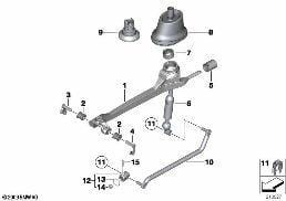 GEARSHIFT MANUAL TRANSMISSION diagram for BMW 5 Series F10 530i