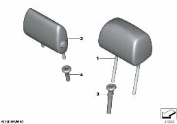 REAR SEAT HEAD RESTRAINT diagram for BMW 5 Series F11 535iX