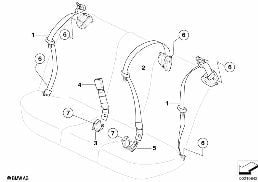 SAFETY BELT REAR diagram for BMW 5 Series E60 520i