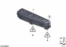 OPERATING UNIT, CENTER CONSOLE diagram for BMW 6 Series F06 Gran Coupé 640dX