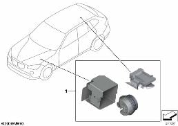 RETROFIT KIT, THEFT ALARM diagram for BMW X1 E84 23dX