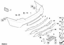 M TRIM, REAR diagram for BMW 3 Series E93 335i