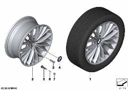 BMW LA WHEEL, V SPOKE 342 diagram for BMW 3 Series E90 LCI 320i