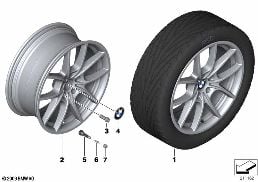BMW LA WHEEL, V SPOKE 356 diagram for BMW 5 Series F11 LCI 520d