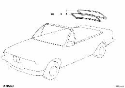 verglazing diagram for BMW 3 Series E30 320i