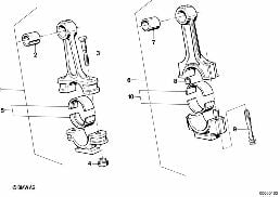 CRANKSHAFT CONNECTING ROD diagram for BMW 3 Series E21 320