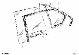 WINDOW GUIDE, REAR