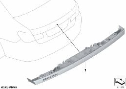 INDIVIDUAL HANDLE FOR TRUNK LID diagram for BMW 7 Series F02 LCI 730Ld