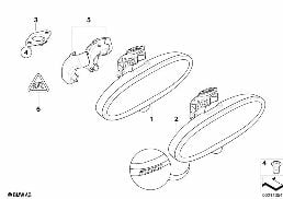 手動防眩車內後視鏡 diagram for BMW MINI Cabrio R52 Cooper