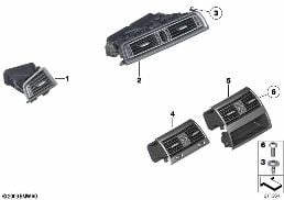 FRESH AIR GRILLE diagram for BMW 5 Series F11 LCI M550dX