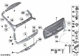 Klaedsel koffertlucka diagram for BMW 5 Series F07 GT 530d