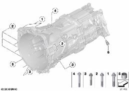 Κιβώτ.ταχυτ.πρόσθ.εξαρτήμ./βάση στερέωση diagram for BMW 3 Series E92 LCI 335xi