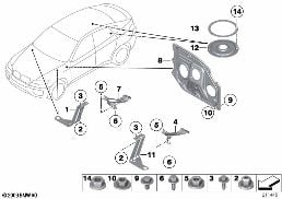 VARIOUS BODY PARTS diagram for BMW X6 E71 35iX