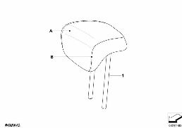 พนักพิงศีรษะเฉพาะรุ่น, ด้านหลัง diagram for BMW 3 Series E92 M3