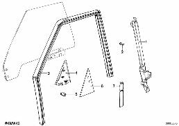 FRONT WINDOW GUIDE diagram for BMW 5 Series E28 M535i