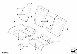 ที่นั่งเฉพาะรุ่นด้านหลัง diagram for BMW 3 Series E92 M3