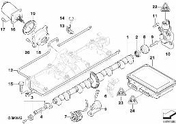 Ster. zaw.-wałek mimośr.,silnik nast. diagram for BMW 7 Series E65 745i