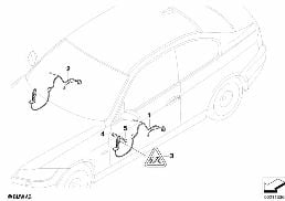 DOOR CABLE HARNESSES diagram for BMW 3 Series E92 320i