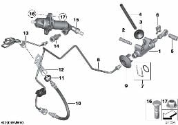 CLUTCH CONTROL diagram for BMW 6 Series F06 Gran Coupé LCI M6