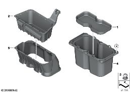 STORAGE SURFACE, TRUNK FLOOR diagram for BMW 5 Series F11 550i