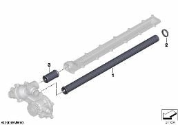 COOLING SYSTEM PIPE diagram for BMW 7 Series F02 760Li