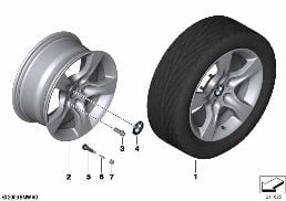 BMW LA WHEEL, STAR SPOKE 339 diagram for BMW 3 Series E90 LCI 320i