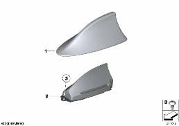 SINGLE PARTS ANTENNA diagram for BMW 5 Series F10 LCI 520dX