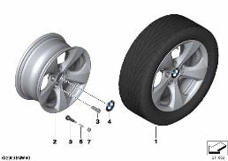 BMW LA WHEEL STREAMLINE 306 diagram for BMW 3 Series E90 LCI 320i